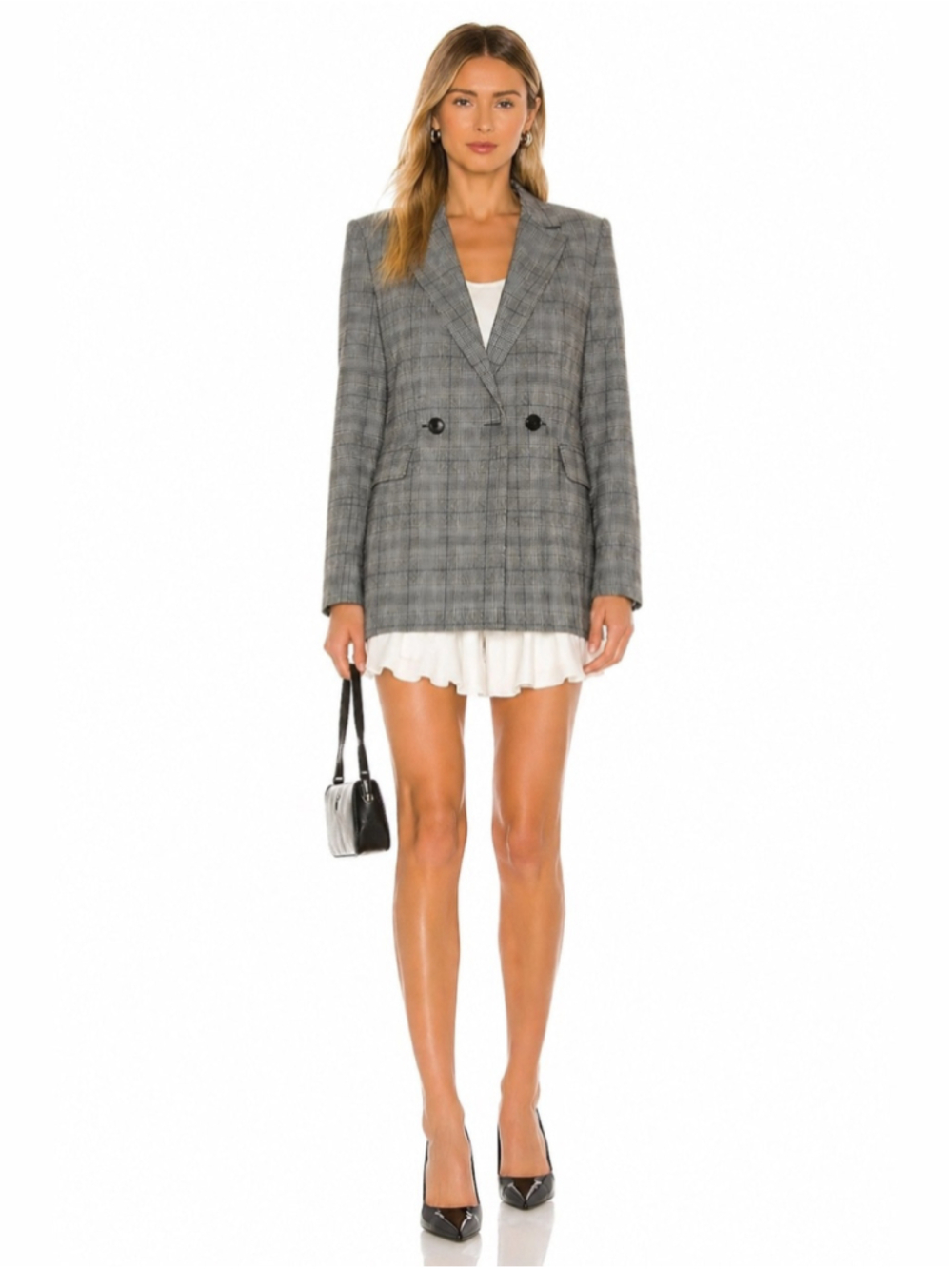 Kate Spade New York Plaid Blazer Double Breasted Tailored Size 8